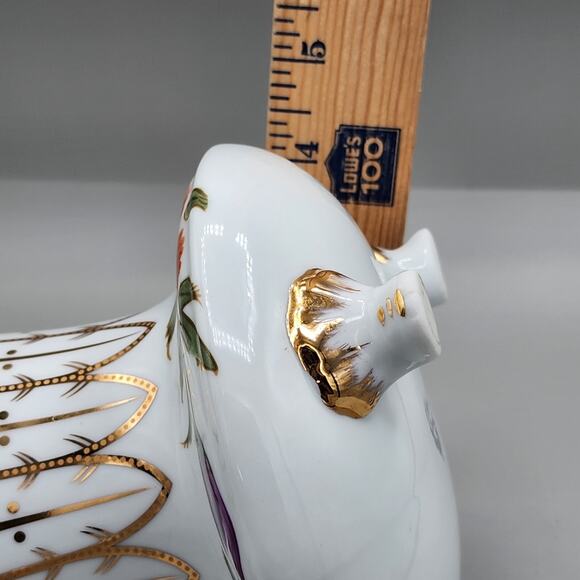 Vintage Royal Danube 5" Creamer Footed Floral Gold Trim Victorian Elegant Dinner - Picture 16 of 16